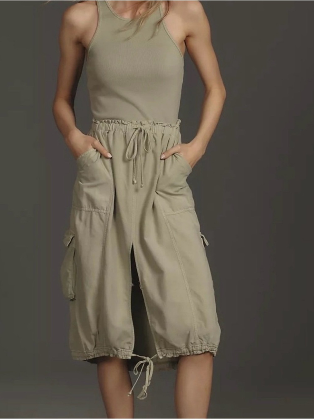 Daily Practice by Anthropologie High-Neck Tank Twofer Midi
Dress S